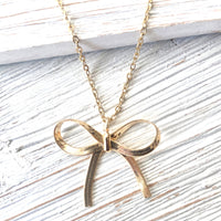 Bow necklace slip knot trendy jewelry