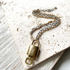 Louis Vuitton  lock necklace repurposed upcycled LV