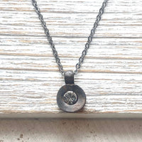 Rustic tiny necklace, salon, boutique,vintage, mini