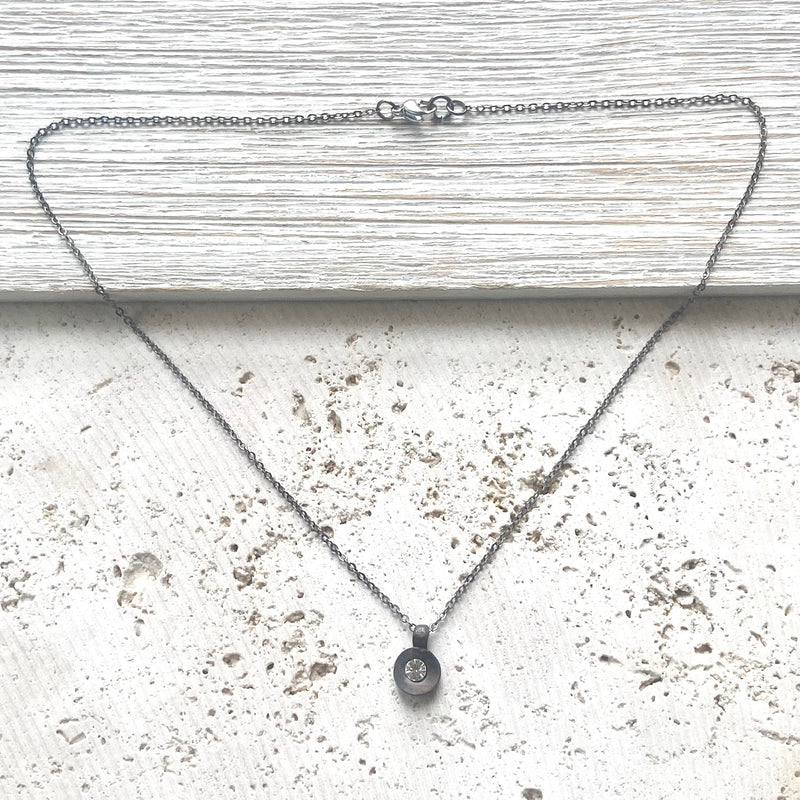Rustic tiny necklace, salon, boutique,vintage, mini