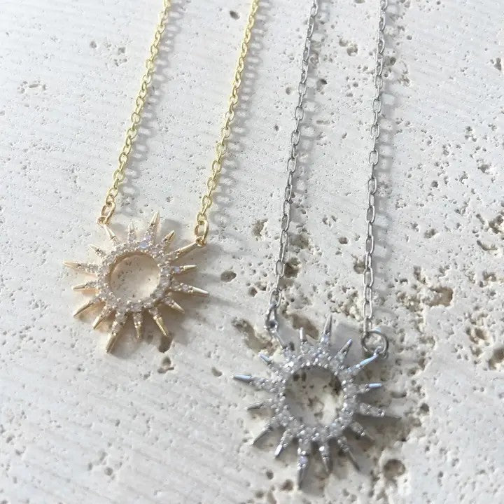 2 Loop Sun Dainty Necklace