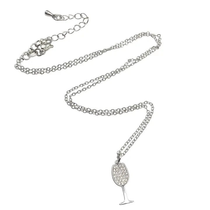 Wine necklace dainty jewelry crystal gold necklace