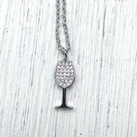 Wine necklace dainty jewelry crystal gold necklace