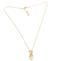 Genuine Chalcedony Gemstone wrapped necklace gold Aqua