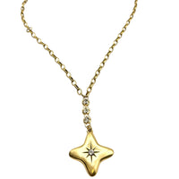 Celestial  Crystal Star Gold Necklace