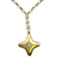 Celestial  Crystal Star Gold Necklace