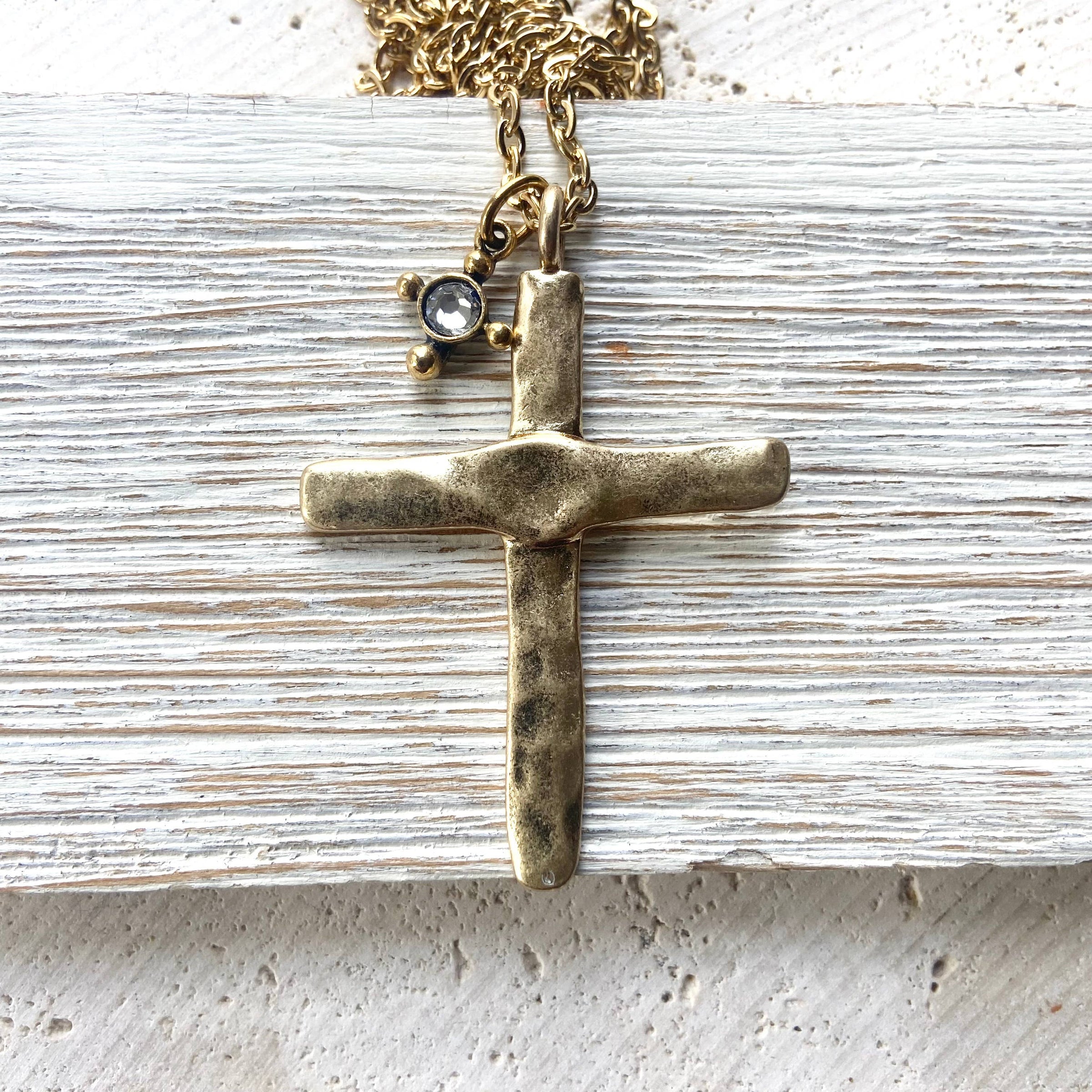 Cross religious necklaces statement non tarnishing jewelry