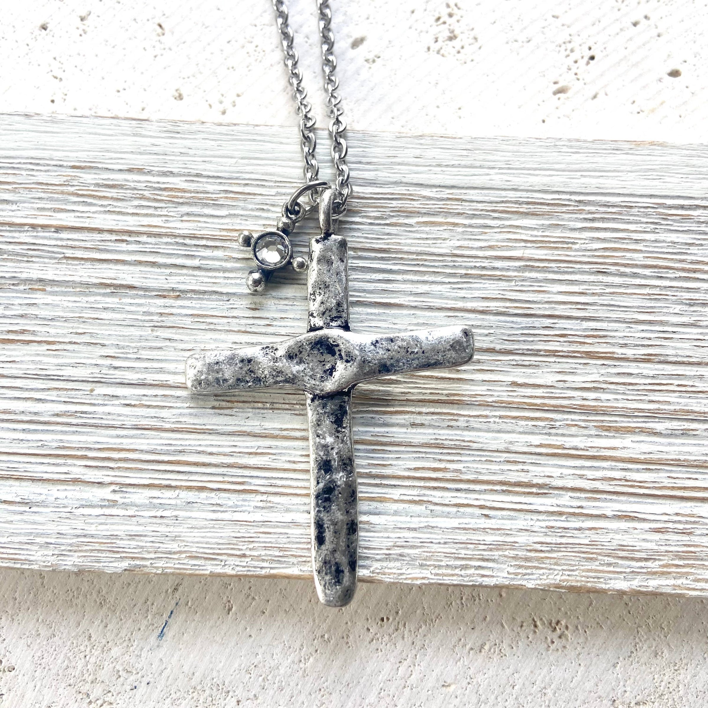 Cross religious necklaces statement non tarnishing jewelry