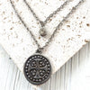 Layered necklace relic non tarnishing jewelry vintage cross