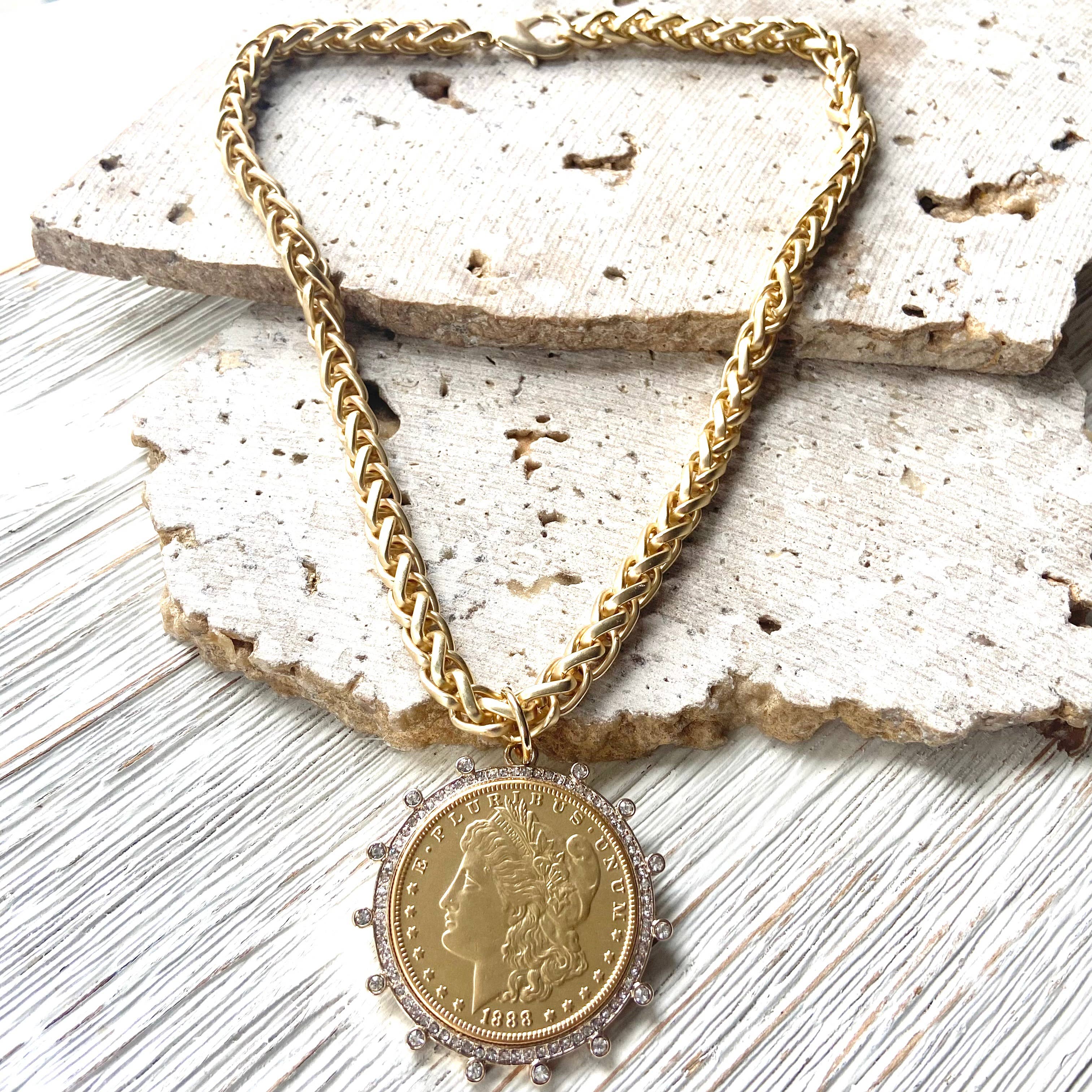 ◆VINTAGE HOLLYWOOD◆ Square Coin NecklaceVH25NNNE172V VH241 NYO-NSP2593_grande.jpg?v=